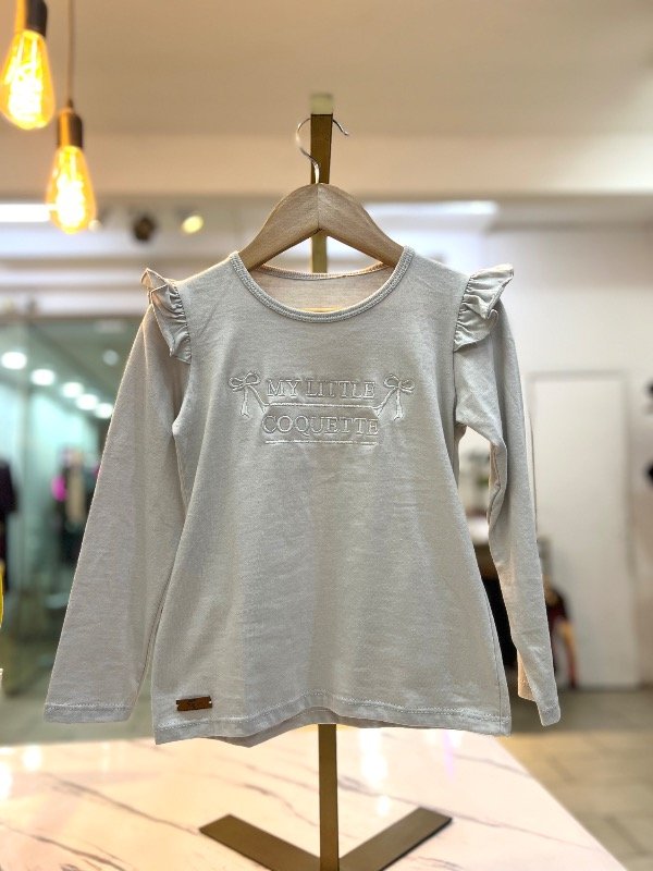 Producto - Camiseta algodón premium "Coquette" (Gris) 0582 KIDS - 0