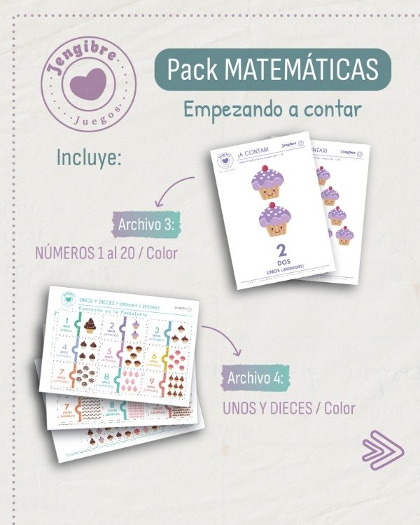 Producto - Pack Matemáticas - Mis primeros números - 2