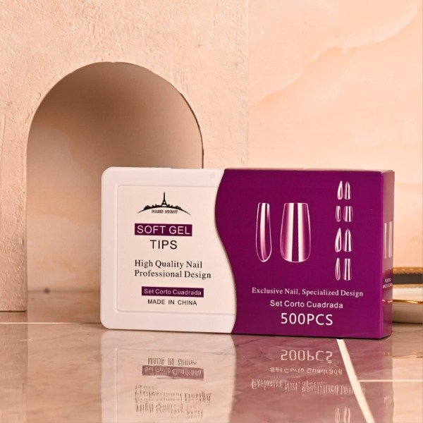 Producto - Cuadrada - Tips Soft Gel Cortos-