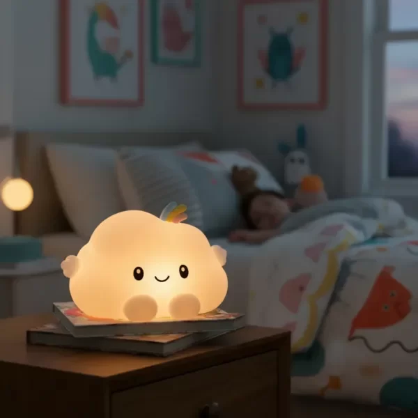 Producto - LAMPARA VELADOR NUBE A PILAS