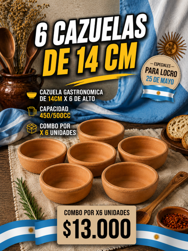Producto - PACK 6 CAZUELAS DE 14CM