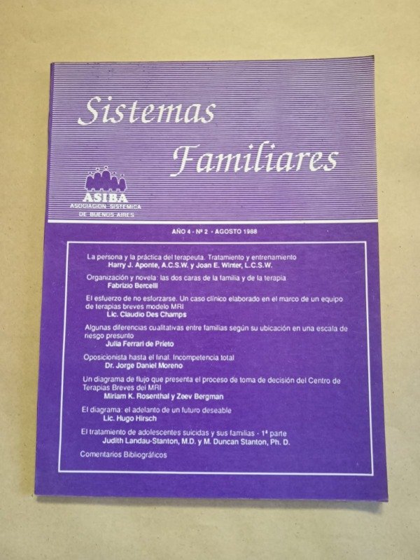 Producto - Sistemas familiares - Autores varios - ASIBA 1988