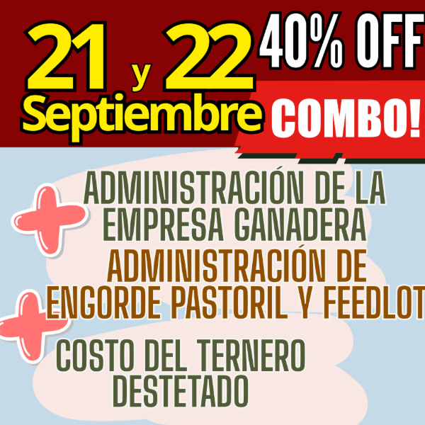 Producto - COMBO 3 CURSOS:Gestión Ganadera + Costo del Ternero + Engorde Pastoril y Feedlot - 0