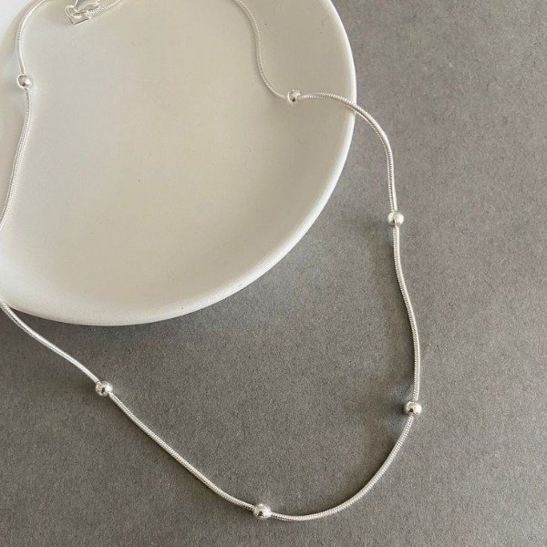 Producto - COLLAR SNAKE BALL PLATA