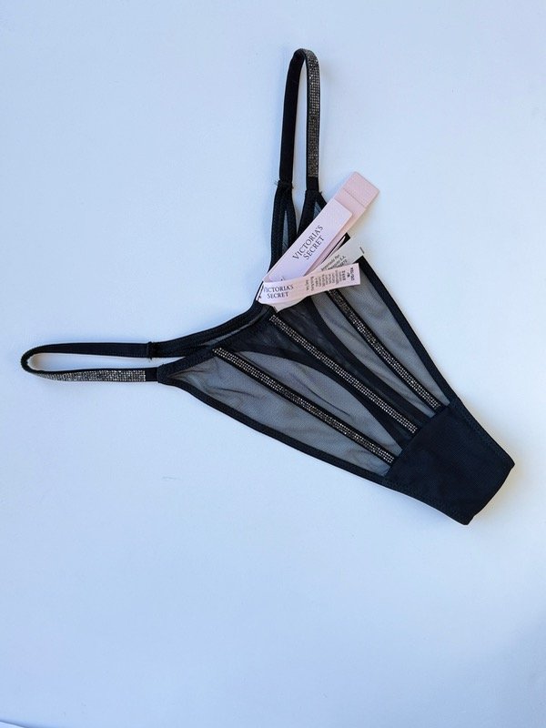 Producto - Tanga Tul  Negra Victoria's Secret con Strass Importada