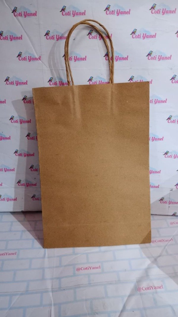 Producto - Bolsa de carton kraft con manija - 1