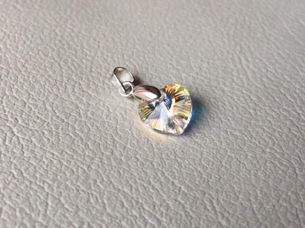 Producto - Dije corazón cristal swarovski Aurora Boreal