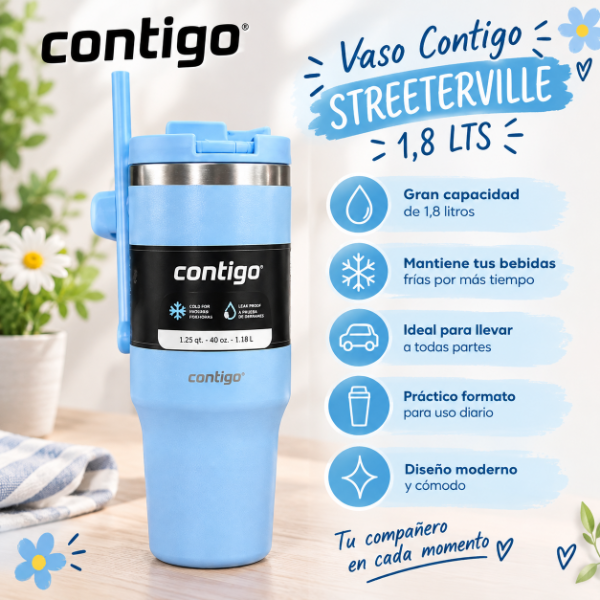 Producto - VASO CONTIGO STREETERVILLE 1,8 LTS - GLACIER CELESTE