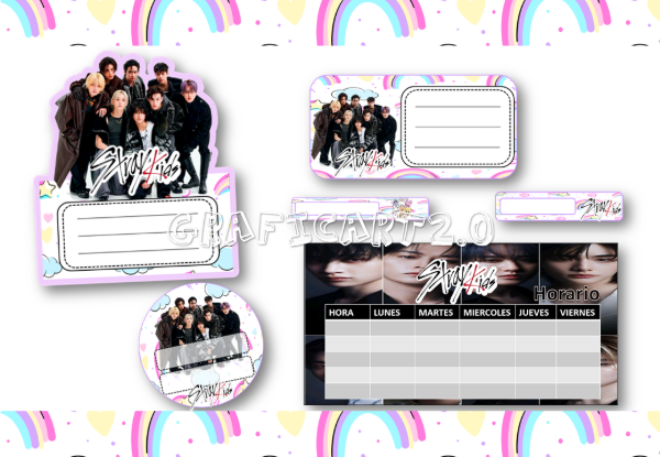 Producto - ETIQUETAS ESCOLARES k-pop