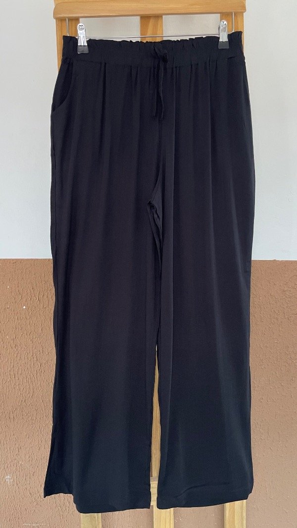 Producto - PALAZZO LINO SPANDEX NEGRO - 1