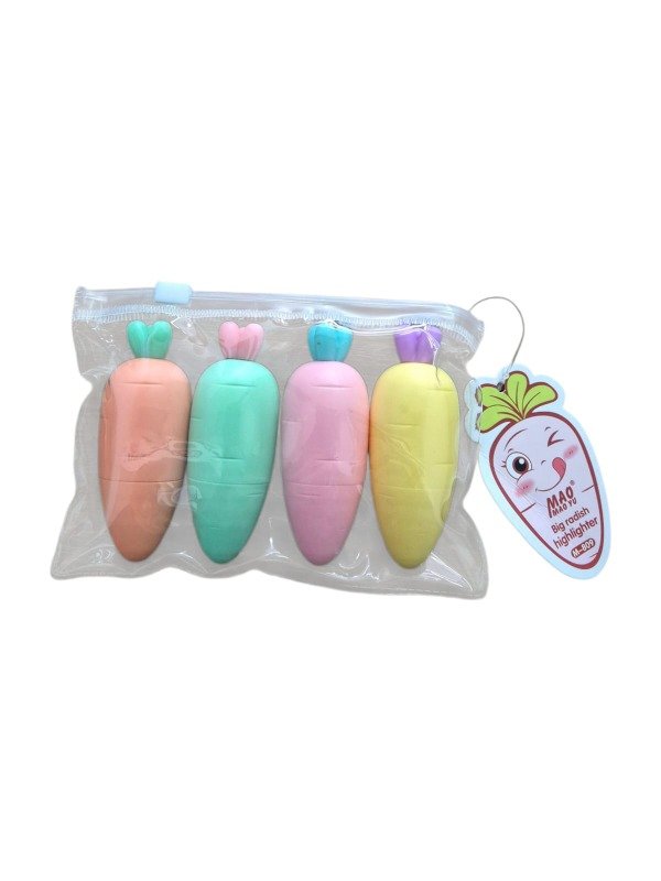 Producto - Resaltadores Zanahoria X4 Pack Mao