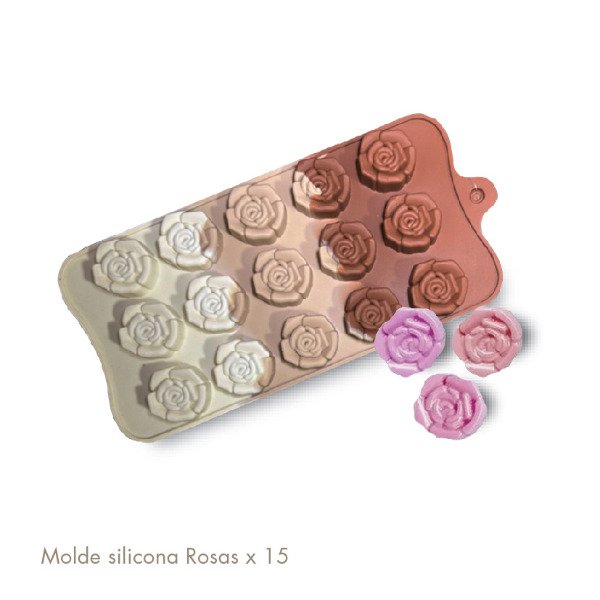 Producto - Molde silicona Rosas Chicas (bombón)