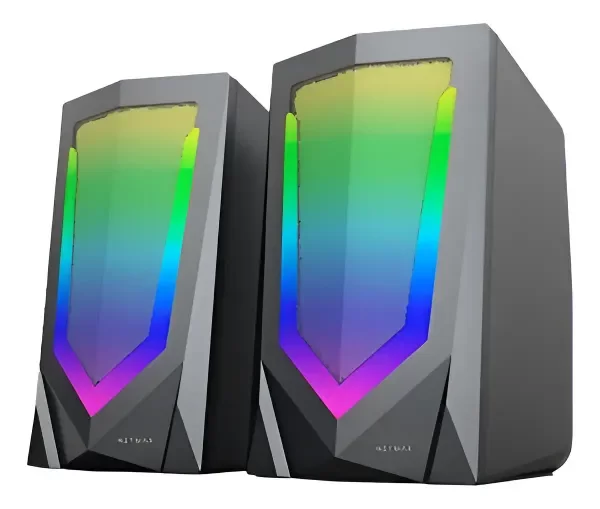 Producto - Parlante Gamer 2.1 Netmak NM-N10 USB con Luces RGB para PC