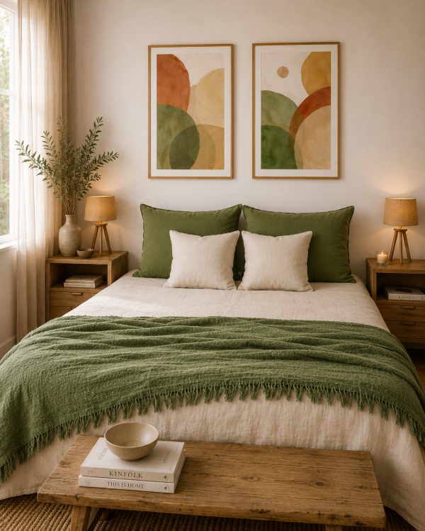 Producto - Bed Set - Verde Oliva (Queen)