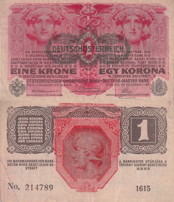 Producto - República de Austria Alemana - 1 Corona (1918-1919) Pick #49
