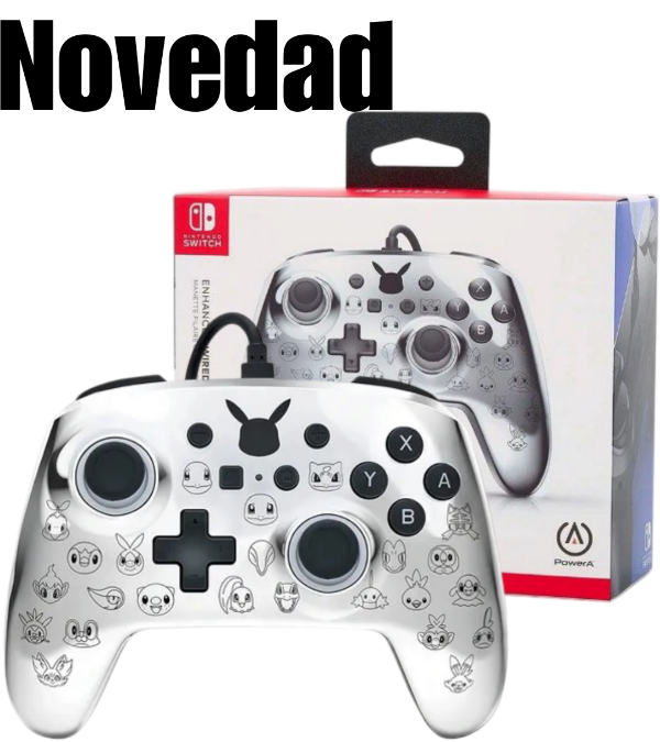 Producto - Joystick Enhanced Wired Controller Pikachu e Iniciales