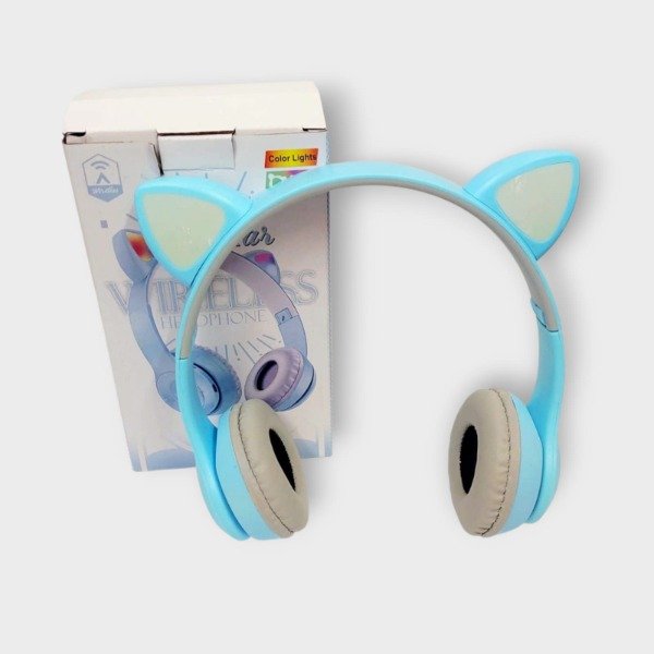 Producto - Auricular Bluetooth Gatito Celeste