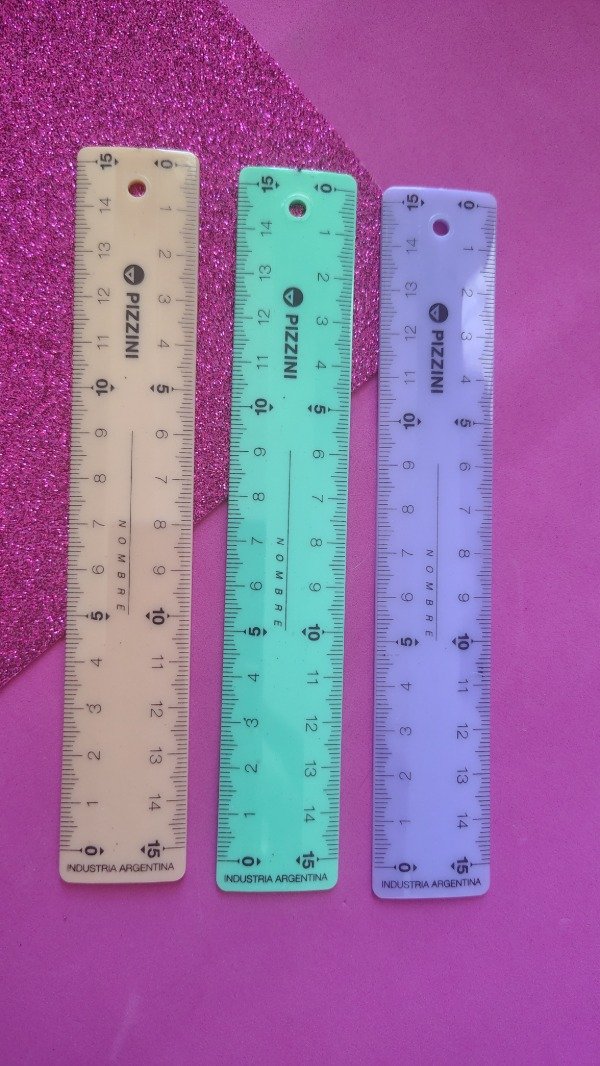 Producto - Regla pastel pizzini 15cm