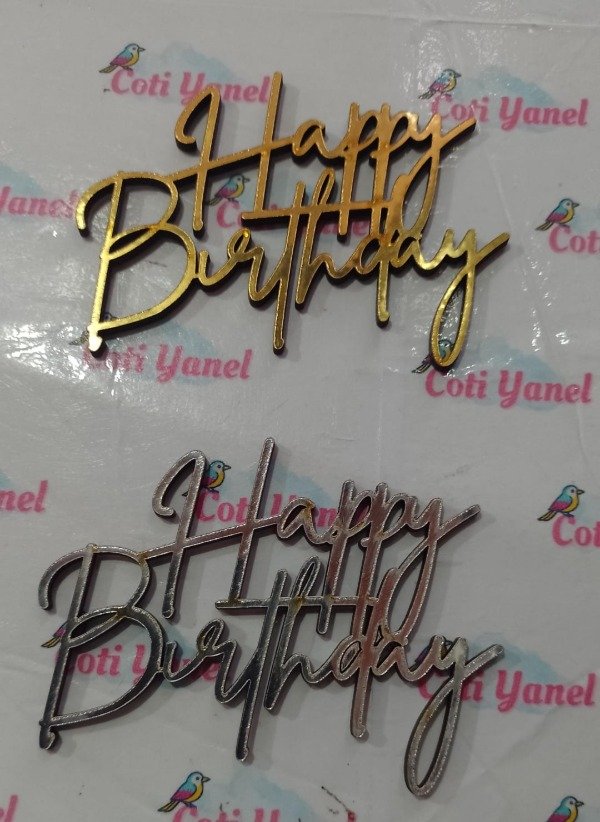 Producto - Topper de fibroplus FRONTALES Happy birthday - Feliz cumple - 0