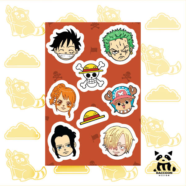 Producto - Plancha de Stickers One Piece