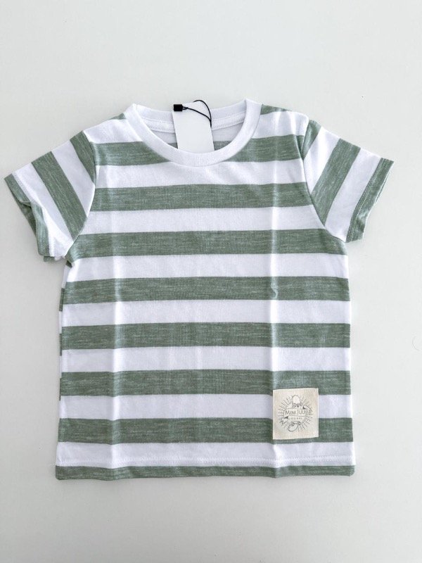 Producto - Remera rayada verde mc