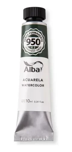 Producto - Acuarela profesional ALBA 10ml Verde Permanente