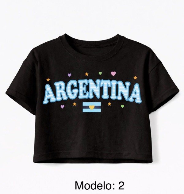 Producto - REMERA PUPERA - ARGENTINA (NEGRA)