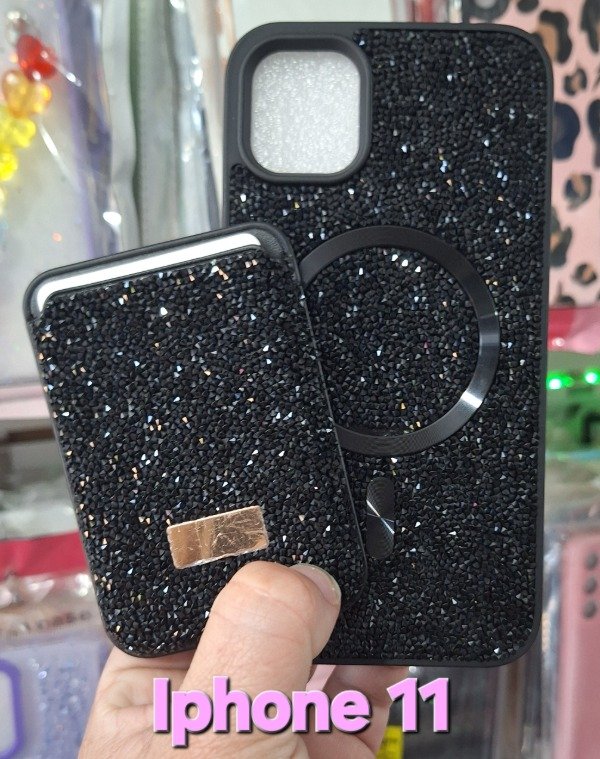 Producto - Fundas cristales con porta tarjeta magnético. IPhone 11