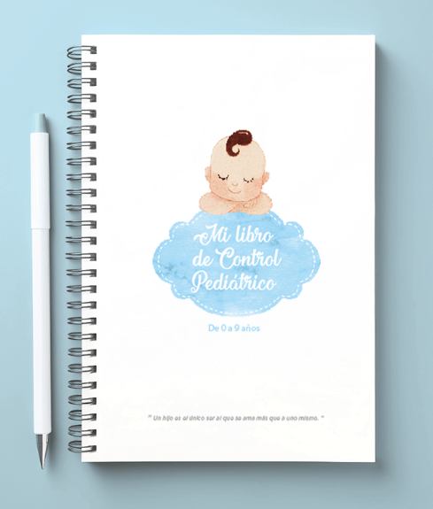 Producto - MI LIBRO PEDIATRICO COLOR CELESTE DE 0 - 9  años