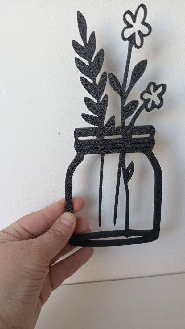 Producto - Flores en Frasco para Pared 21cm en Impresión 3D Modelo 2 7954