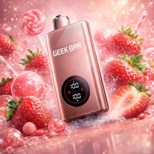 Producto - GEEKBAR Z35 35000 PUFF SABOR STRAWBERRY B-POP (FRUTILLA CHICLE)