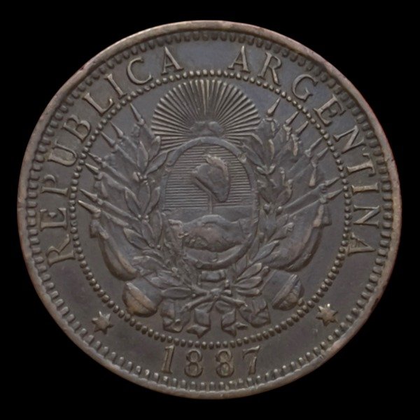 Producto - Argentina 1887 2 Centavos de Patacón