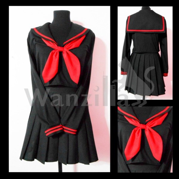 Producto - Sailor fuku negro y rojo
