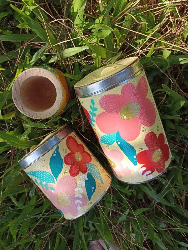 Producto - Set de mate y latas IVOTY amarillo (EN STOCK) - 2