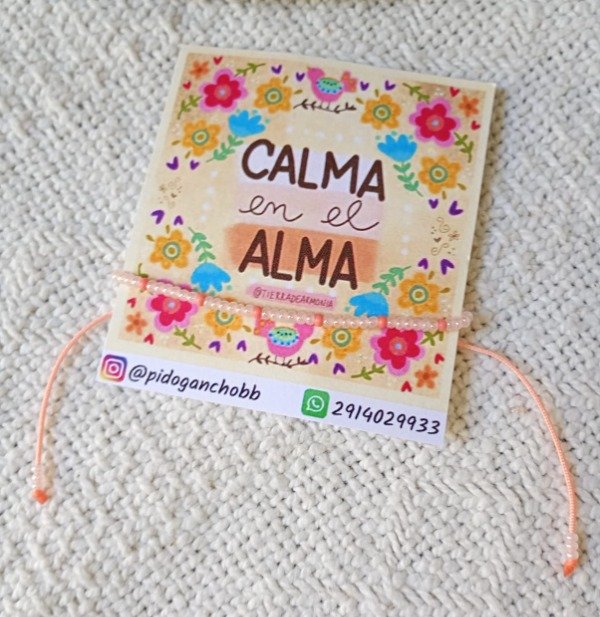 Producto - Pulsera individual naranja y blanca