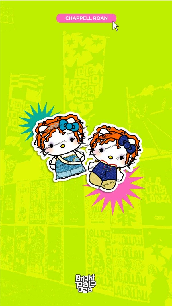 Producto - Stickers Kittys Chappell Roan - BRIGHTPALOOZA