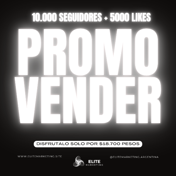 Producto - Promo Vender: 10.000 Seguidores + 5000 Likes - Instagram