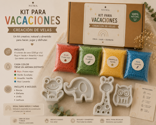 Producto - Kit de Creación de velas paraa niños por 1 kg