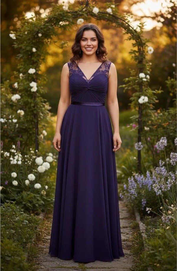 Producto - Vestido largo de fiesta día o noche escote corazón