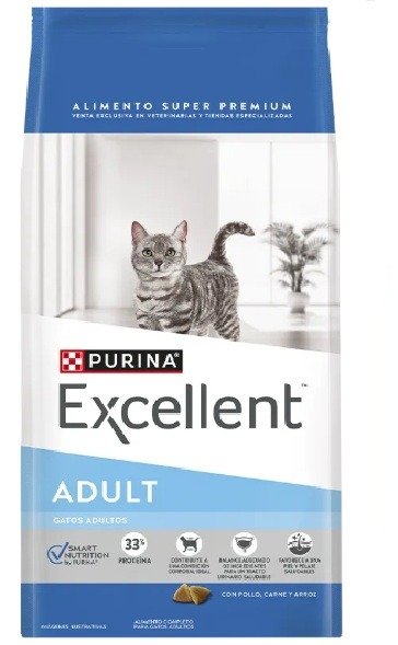 Producto - Excellent Gatos Adultos con Pollo, Carne y Arroz