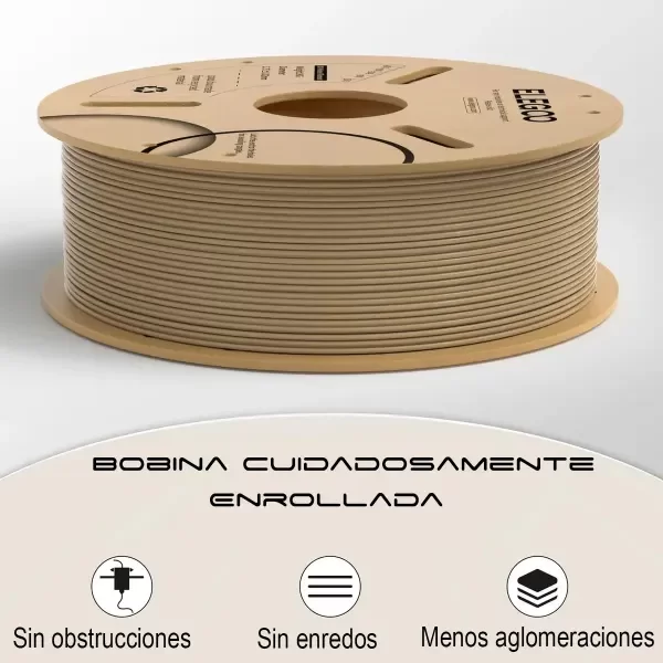 Producto - FILAMENTO ELEGOO PLA CF NEGRO 1,75mm - 3