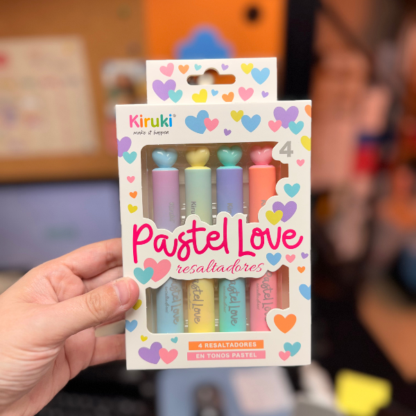 Producto - Resaltadores pasteles love x 4