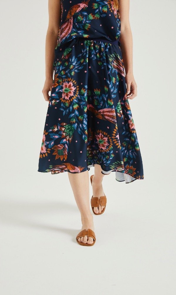 Producto - Falda Flowers - azul