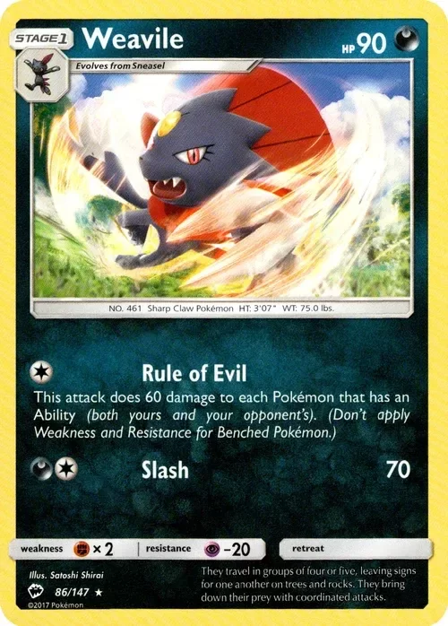 Producto - Weavile - 86/147 - Burning Shadows
