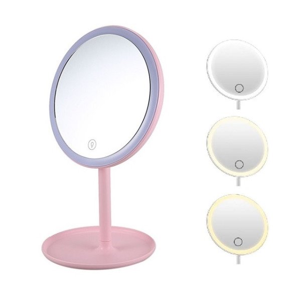 Producto - Espejo con luz USB 3 tonos