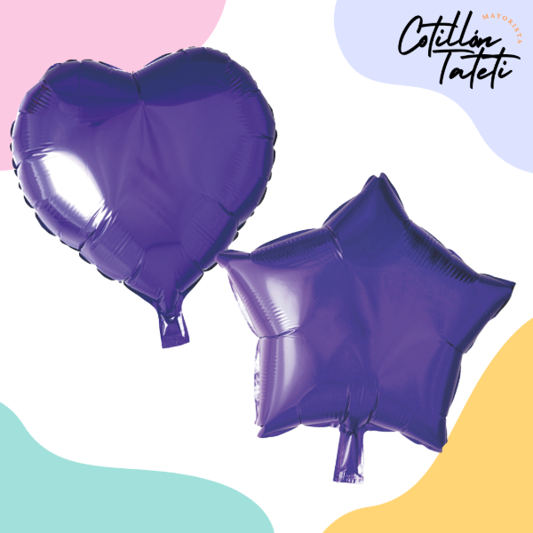Producto - GLOBO CORAZÓN VIOLETA - 45 CM