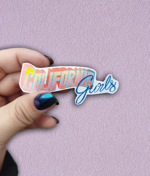 Producto - STICKER HOLOGRÁFICO - KATY PERRY - CALIFORNIA GURLS