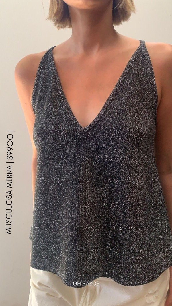 Producto - Musculosa Mirna Lúrex Plata