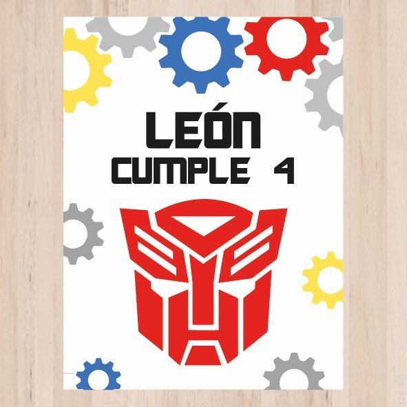 Producto - Lámina Transformers