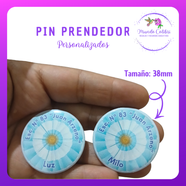 Producto - Pin Prendedor Personalizados (x 10 o 15 unidades)